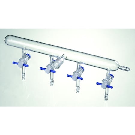 Synthware MANIFOLD, NITROGEN/ARGON LINE, TEFLON, 4 PORT, 4mm, 14/20. M541044